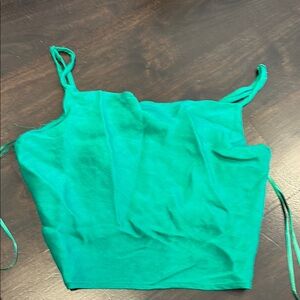 Green Sleeveless Women's Top